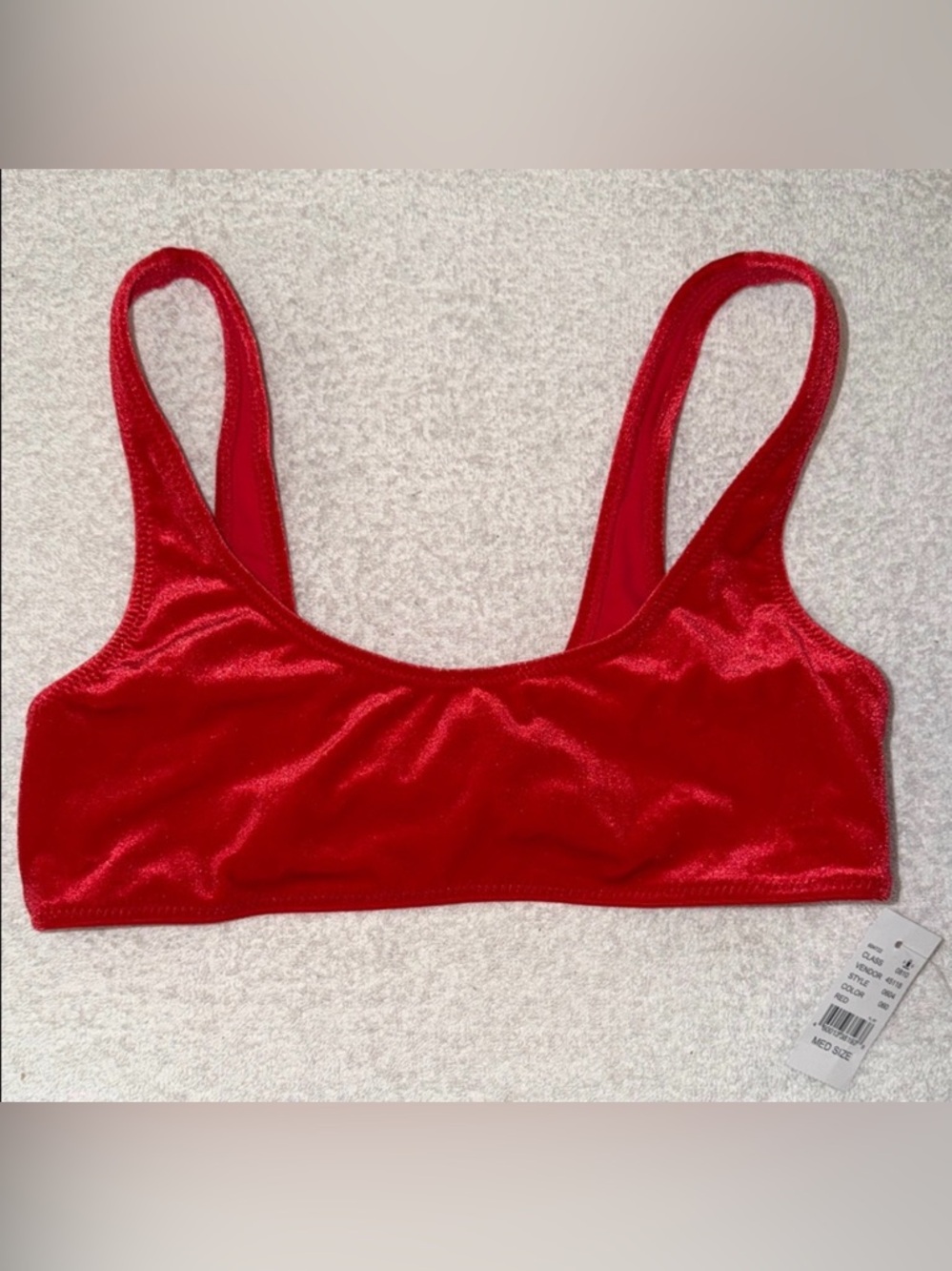 NWT Kendall & Kylie x PacSun Velvet Bralette Scoop Neck Swim Bikini Top